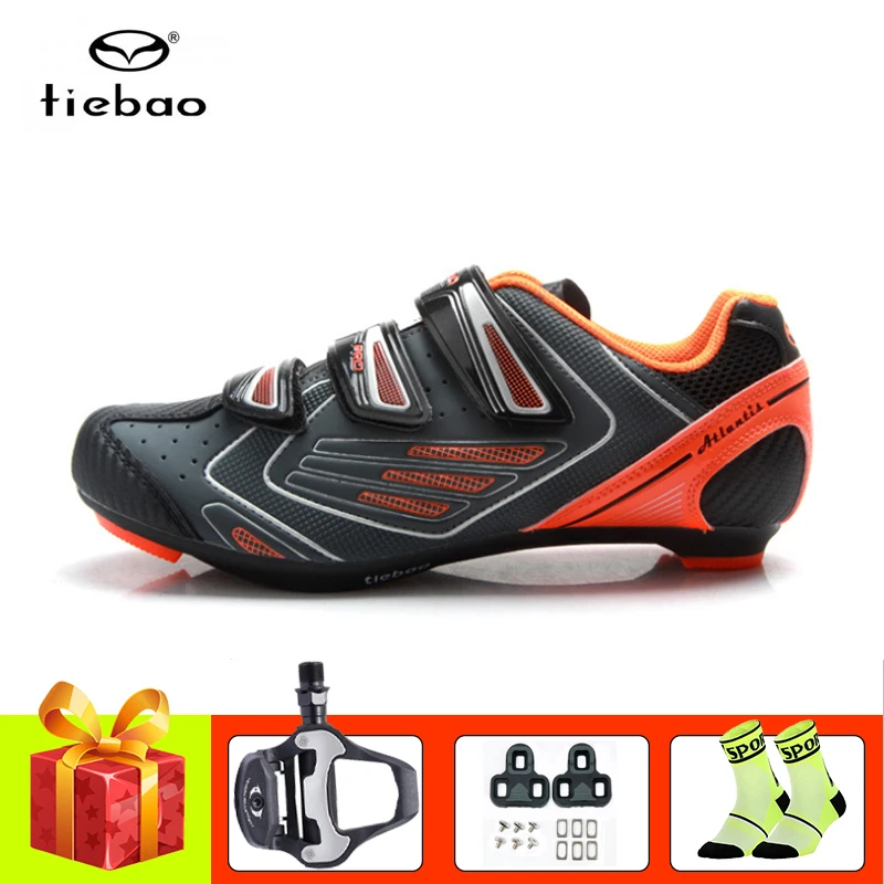 

Tiebao Cycling Shoes Road Zapatillas Deportivas Hombre Bicycle Pedals Self-locking Breathable Riding Bike Superstar Sneakers