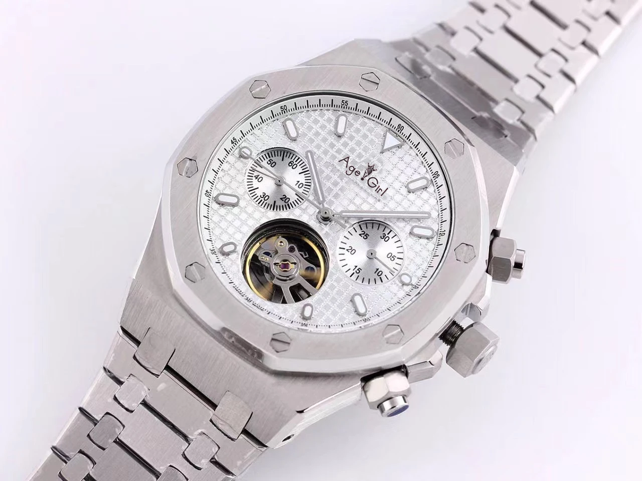 

Luxury New Automatic Mechanical Silver Black Blue OAKS Tourbillion Men Sapphire Glass Stainless Steel Royal Limited Sport Watch