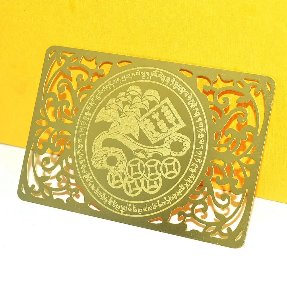 Фен Шуй богатство доставка Mongoose Gold Talisman Card W4124|Статуэтки и миниатюры| |