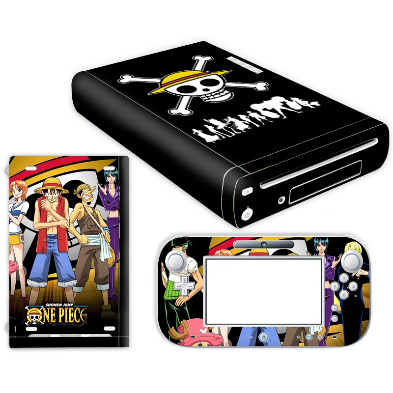 Аниме one piece Luffy стикер кожи для nintendo wii u консоль крышка с пультами контроллер скины для геймпад для nintendo wii u наклейка