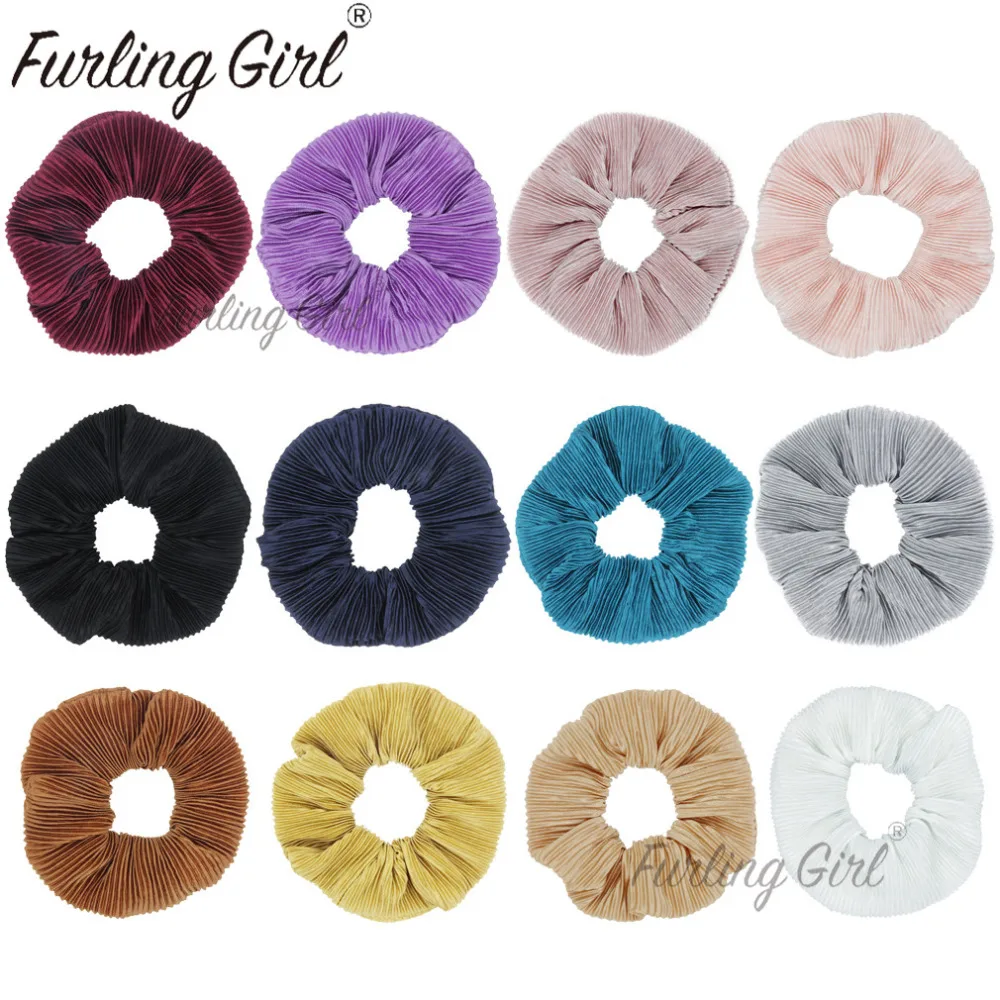 Тканевые резинки для волос с оборками дизайнерские волнистые эластичные ленты