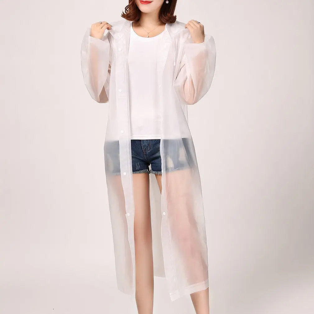 

Rain Poncho Men and Women Non-Disposable Transparent Adult Raincoat Outdoor Riding Neutral EVA Bicycle Poncho Cloak