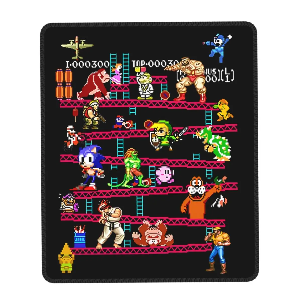 

Arcade Game Collage FC Console Mouse Pad Waterproof Gamer Mousepad Non Slip Rubber Classic Video Game Gift Office Laptop Mat