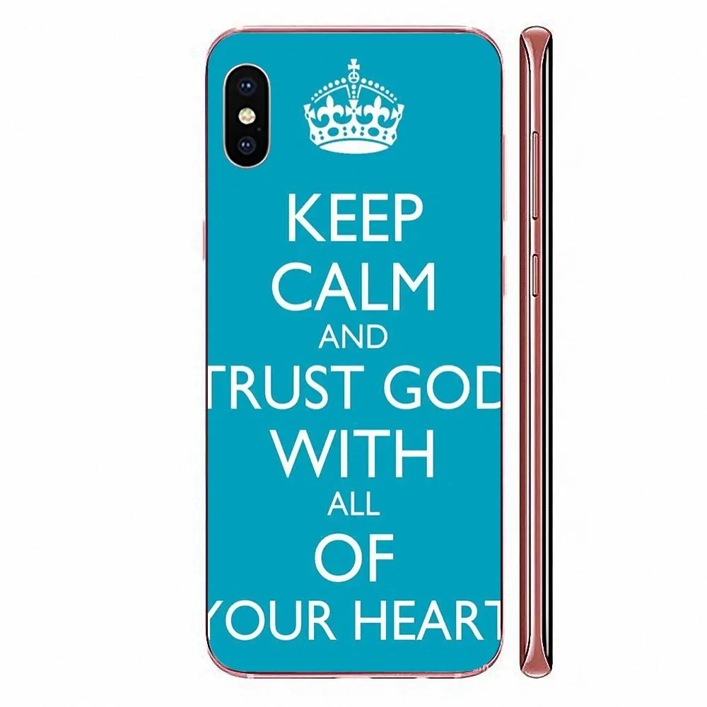 Плакат Keep Calm And Trust God для Xiaomi Redmi 3 3S 4 4A 4X 5 6 6A 7 K20 Note 2 5A Plus Pro мягкий ТПУ лидер продаж |