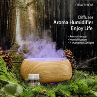 newthing portable desk aromatherapy air humidifier purifier wood grain aroma diffuser essential oils atomizer free shipping