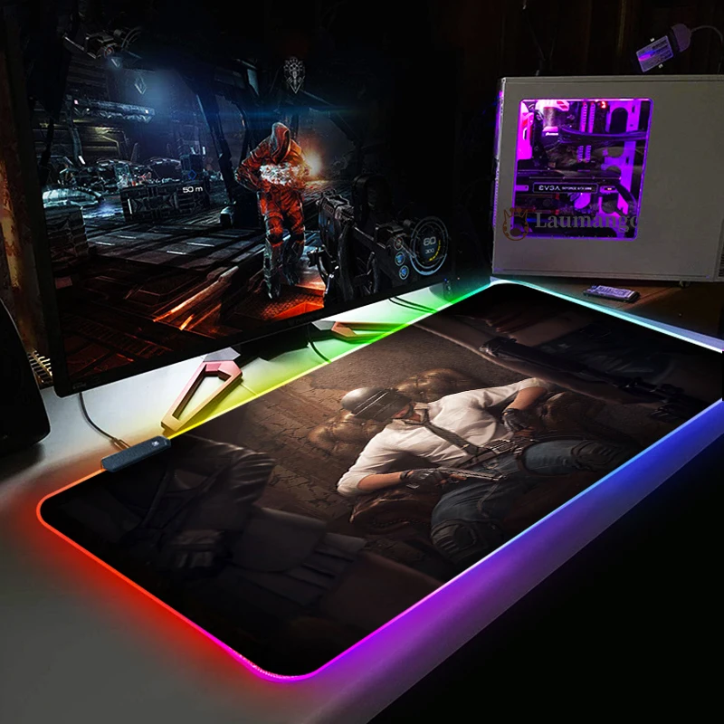

LED RGB Lighting Gaming Mousepad Gamer Mat PUBG Mouse Pad 40X90 LED Backlight Mause Keyboard Desk Mat for MINI PC Computer