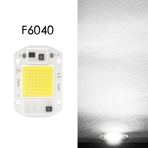 F6040 Cold white Светодиодный COB Чип смарт-ic интегрированный Диодная лампочка Y32 Точечный светильник 110V 220V без драйвера DIY светильник 10 Вт 50 Вт 70 Вт 100 Вт 150 Вт Светодиодный прожектор светильник - Испускаемый цвет: F6040 Cold white