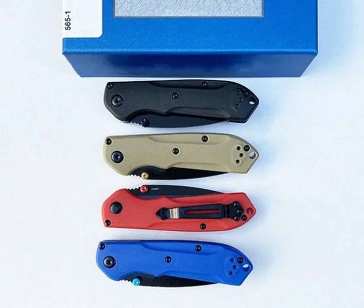 Складной нож-бабочка из искусственной кожи карманный сатиновый/черный клинок Ti D2