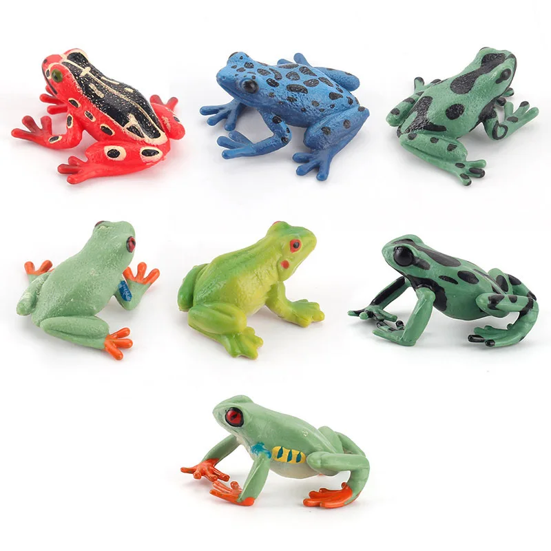 

Simulation Cute Quiet Frog Action Toys Figures Animal Model of Early Childhood Education Toys for Children Decoration Gifts