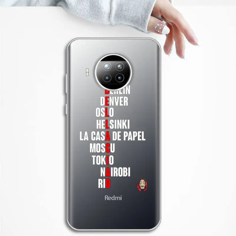 

Money Heist House Paper Phone Case Transparent for Xiaomi mi Redmi note 10 t 8 9 pro lite 11 Samsung S 8 9 10 20 plus ultra