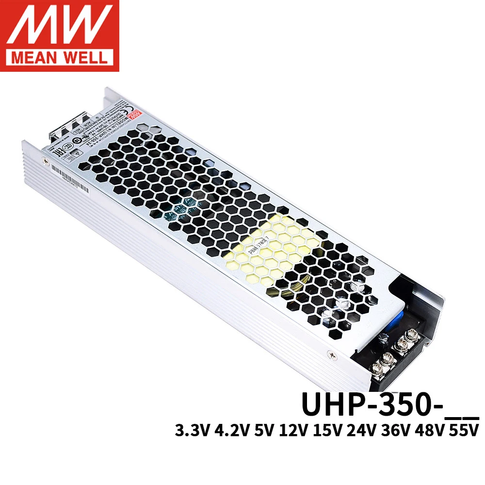 Подлинная Meanwell UHP-350 AC/DC одиночные Выход 3 3/4 2/5/12/15/24/36/48V тонкий тип PFC переключатель