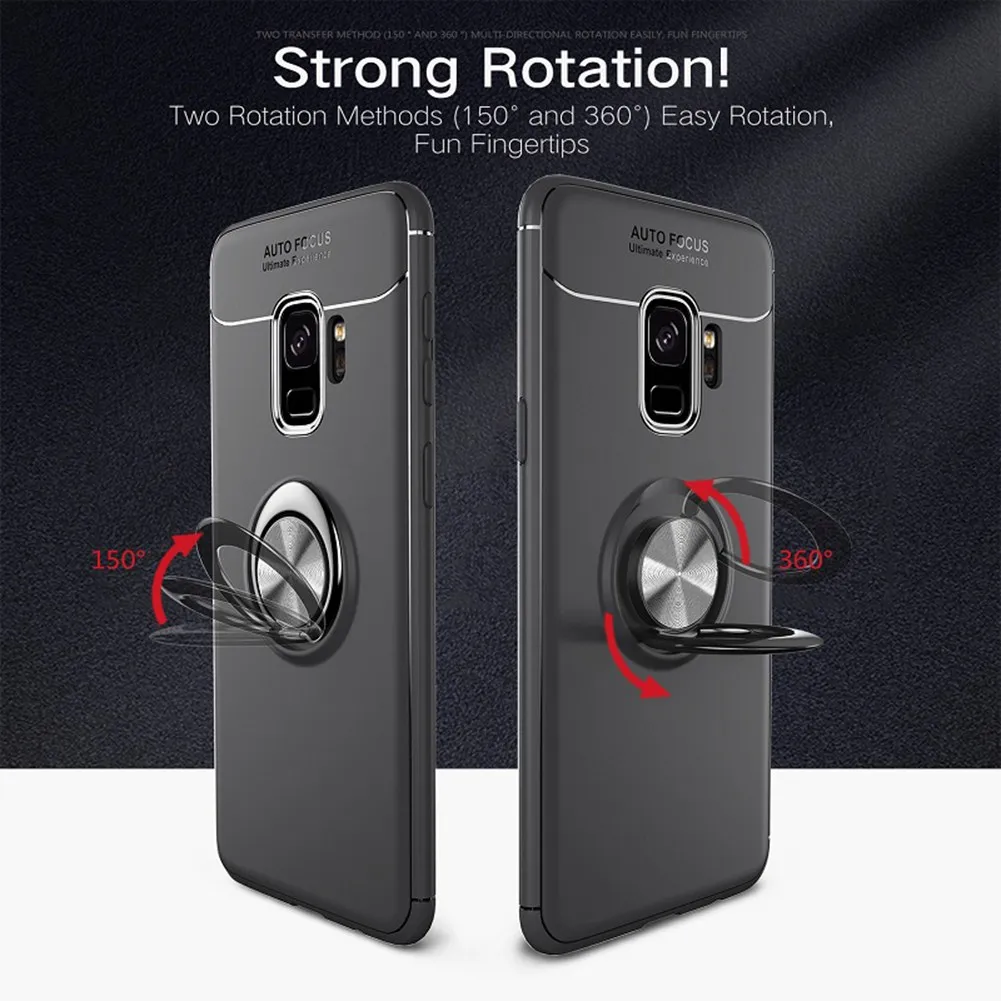UPaitou Ring Case for Samsung Galaxy S10 5G E Lite S9 S8 Plus S7 Edge Note 9 8 J3 J5 J7 Pro 2017 J2 Prime Soft TPU Cover |