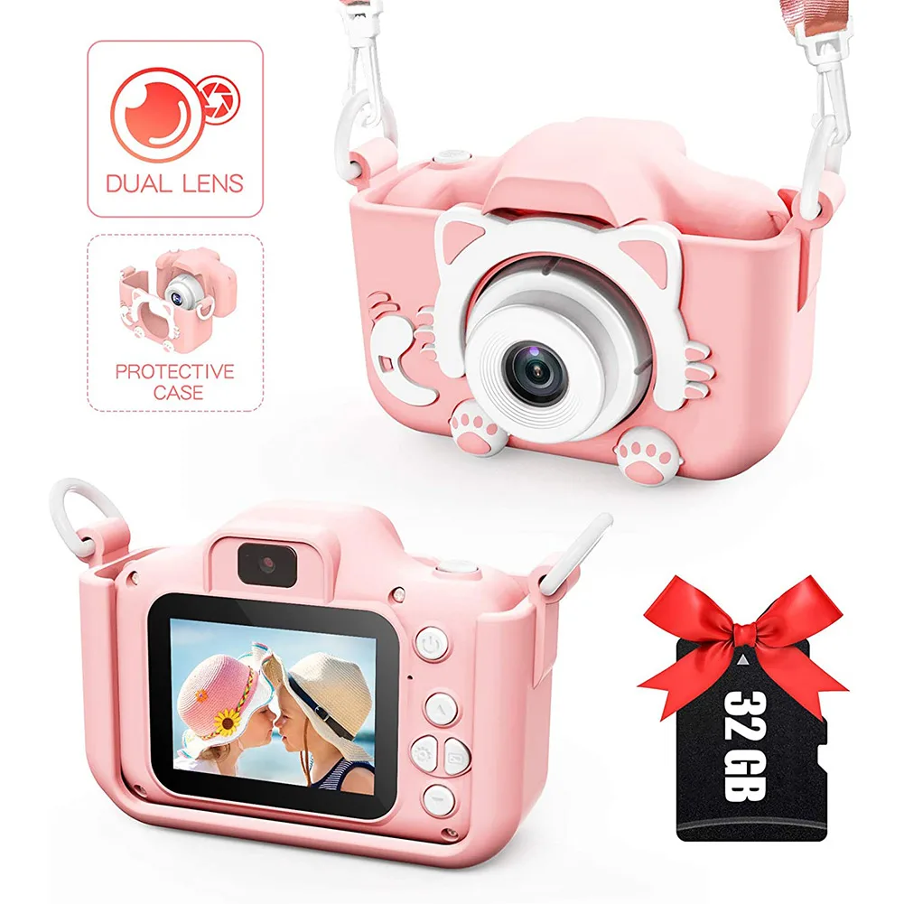 

Children Kids Camera Mini Educational Toys For Children Baby Gifts Birthday Gift Digital Camera 1080P Projection Video Camera