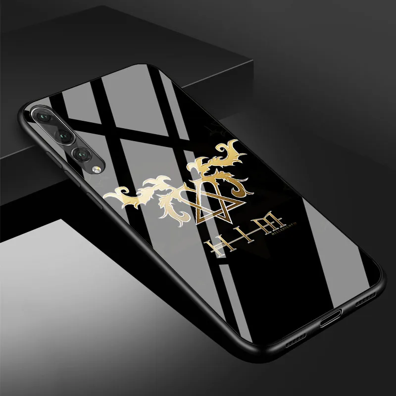 Модный чехол для телефона с логотипом Heartagram из закаленного стекла для huawei P20 P30 lite P20 P30 PRO MATE 20 lite 20 PRO Honor 10 - Цвет: B19072409-06.jpg