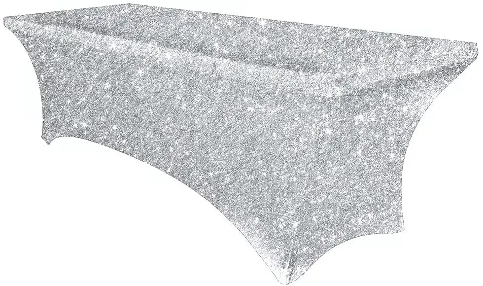 

Скатерть из спандекса с серебряными блёстками, 72x30x30 дюймов