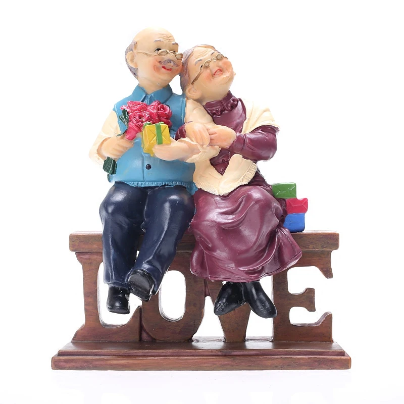 Европейская Статуэтка влюбленного мужа жены фигурки пар из смолы домашний декор