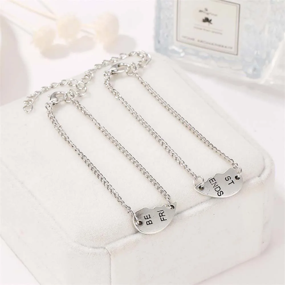 Шарм 2 шт./компл. лучшие браслеты друзья для женщин девушки Головоломка Сердце