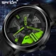 SANDA Real 3D Model Spinning Car Wheel Hub Watch Luxury Luminous Move Waterproof Super Car Rim Watches For Men Orologio da uomo Other Image