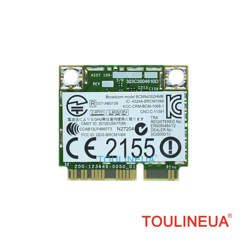Беспроводная сетевая карта BCM94352HMB DW1550 802.11ac 867 Мбит/с переменный ток 2 4 и 5G BT4.0 Wi-Fi