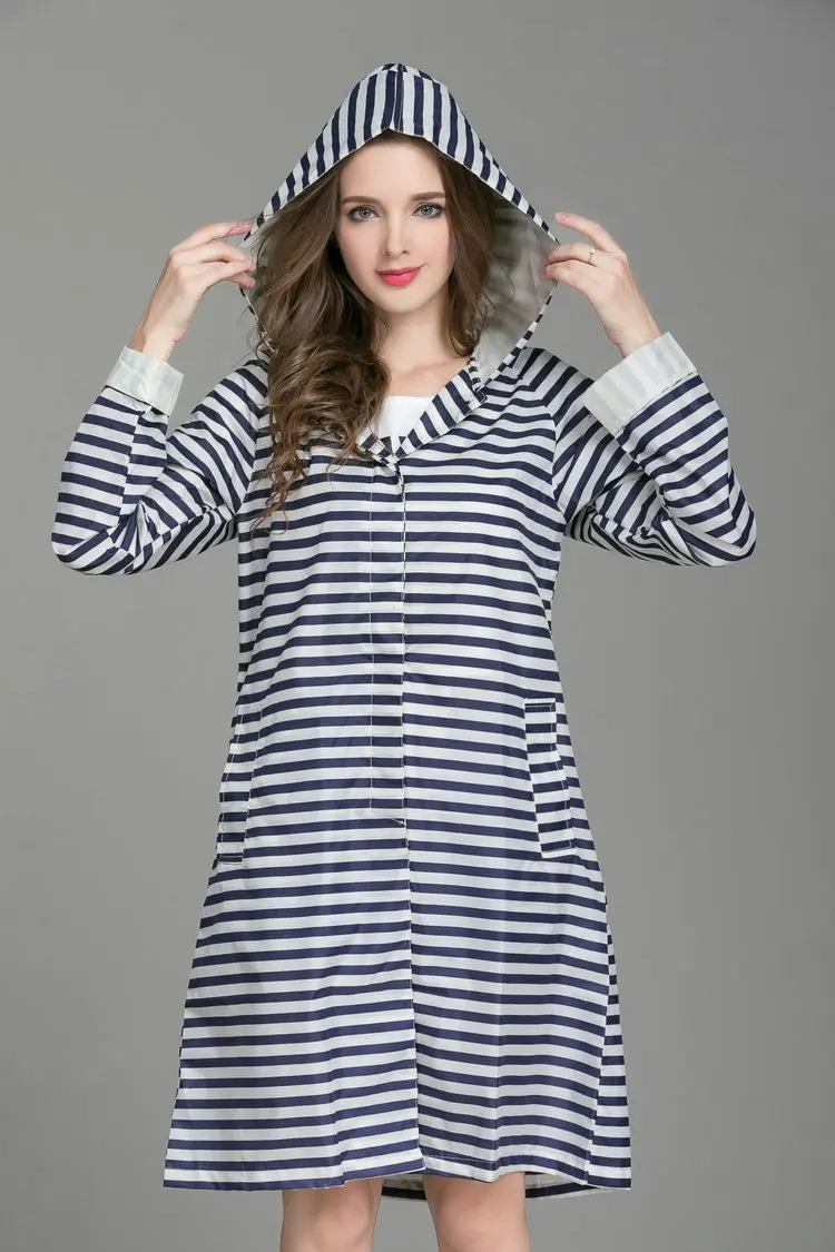 Длинный женский тонкий уличный дождевик для взрослых водонепроницаемый пончо