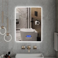 vertical rectangular dimmable led smart wall mounted with body inductionanti fogbluetoothbacklit light bathroom vanity mirror