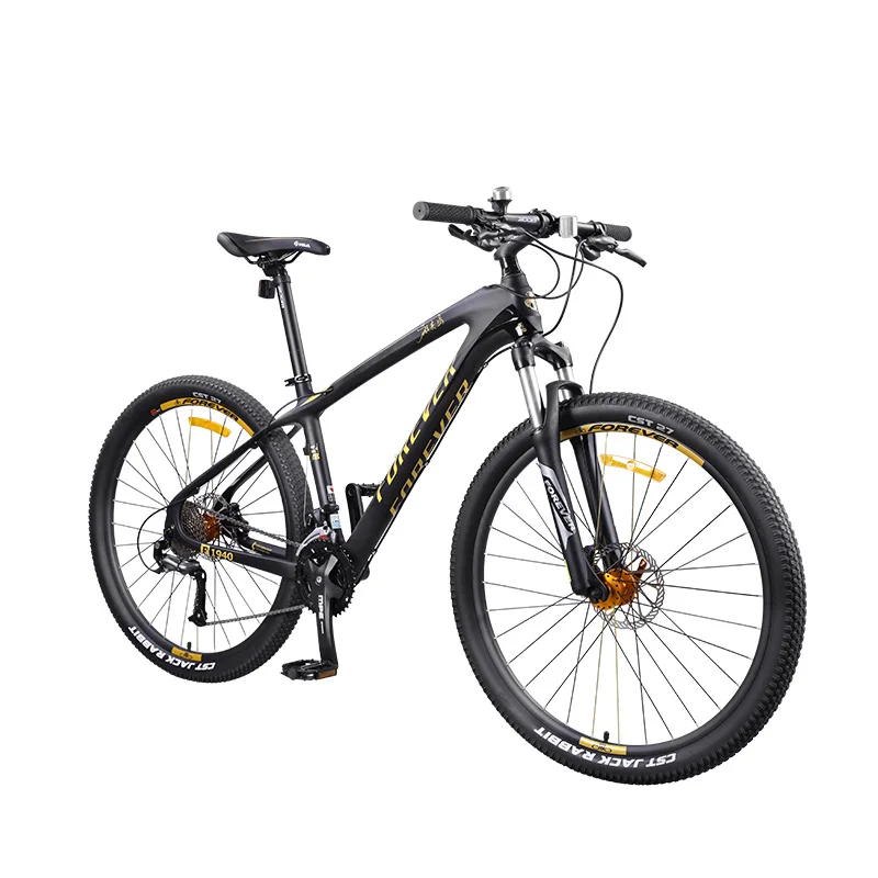 27.5 Inches Mountain Bike Male Carbon Fiber Frame Double Disc Brake Spring Fork Suitable For 162-195cm |