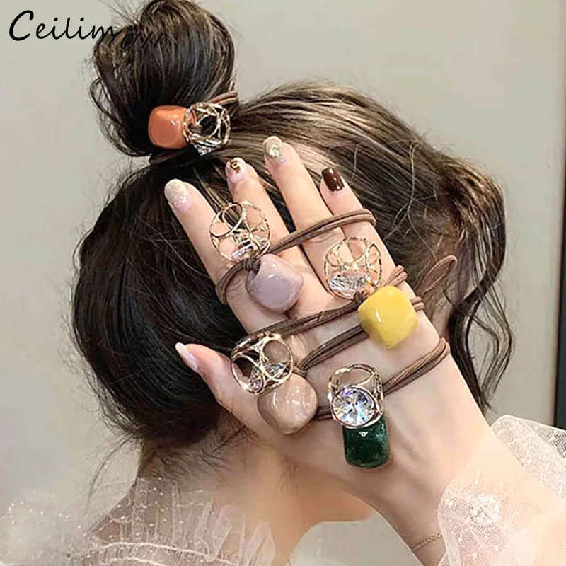 

Korean Fashion Scrunchies for Woman Girls Hair Ties Lovely Hair Rope Ring Accessories Elastic Hairband Headdress Hair Gum