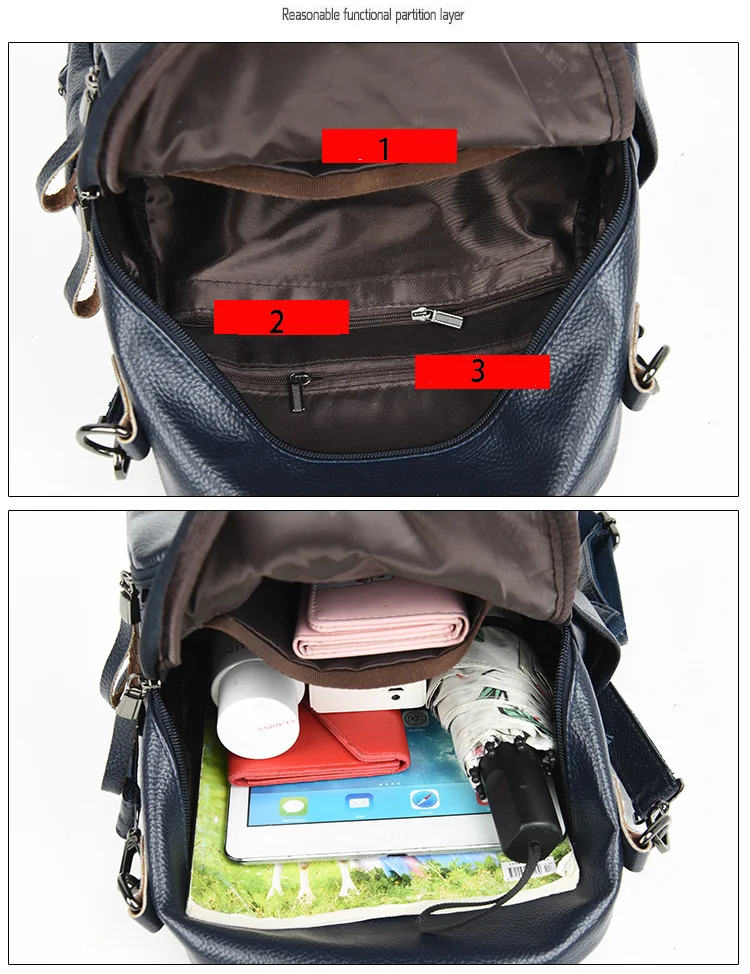 

Women PU Leather Backpacks Female Shoulder Bag Ladies Bagpack Vintage School Bags For Girls Travel Back Pack Sac A Dos