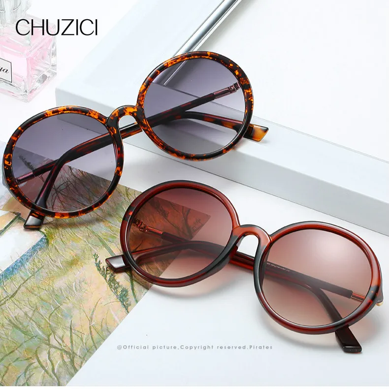 Женские круглые солнцезащитные очки CHUZICI роскошные брендовые дизайнерские с