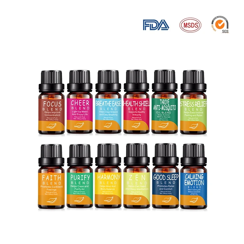 12 шт. Эфирный набор эфирных масел для ароматерапии с экстрактом аромата