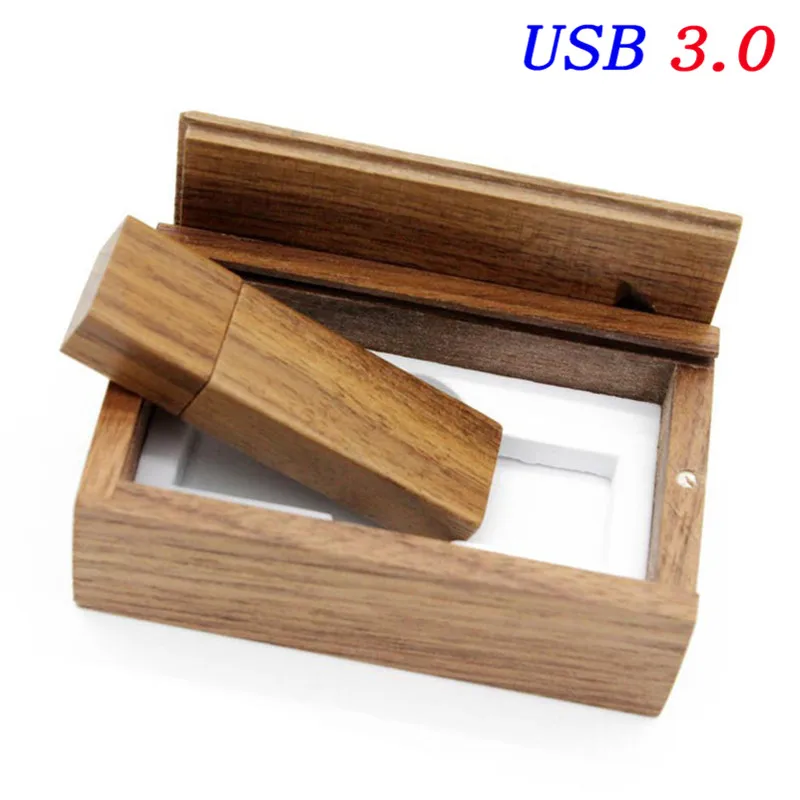 JASTER USB 3,0 5 шт. бесплатный логотип на заказ Деревянный usb+ коробка usb флэш-накопитель карта памяти 4 ГБ 8 ГБ 16 ГБ 32 ГБ U диск - Цвет: Walnut wood