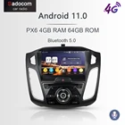 Автомобильный DVD-плеер PX6 TDA7851, 9 дюймов, Android 11,0, 8 ядер, 4 Гб ОЗУ, GPS, карта, RDS, Авторадио, Wi-Fi, 4G, автомобильное радио 5,0 для Ford Focus 2012 - 2018