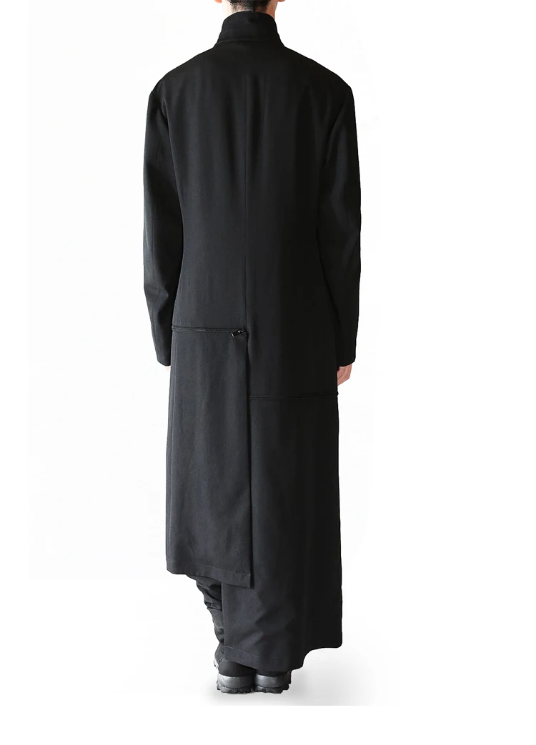 Zipper and detachable two-wear worsted zipper Gaba trench coat | Мужская одежда