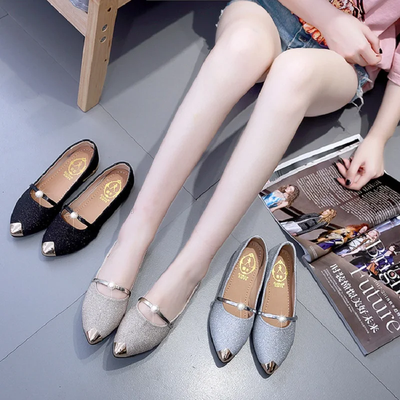 2019 г. Туфли на плоской подошве новые тонкие туфли весну и лето женская обувь