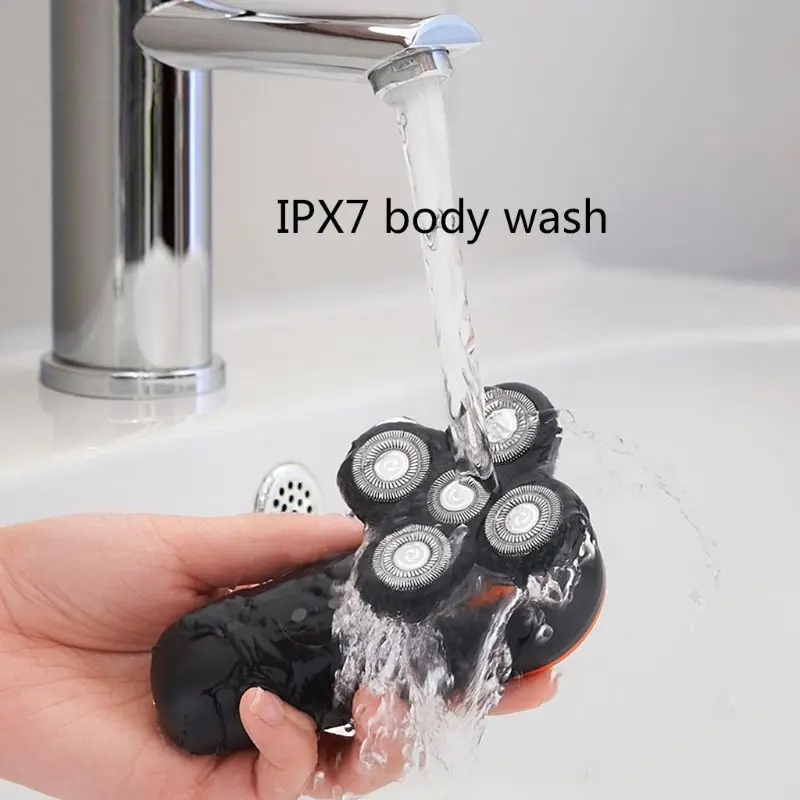 

1 Set Rechargeable 5 Head Electric Bald Head Shaver Razor Hair Beard Trimmer Shaving Machine