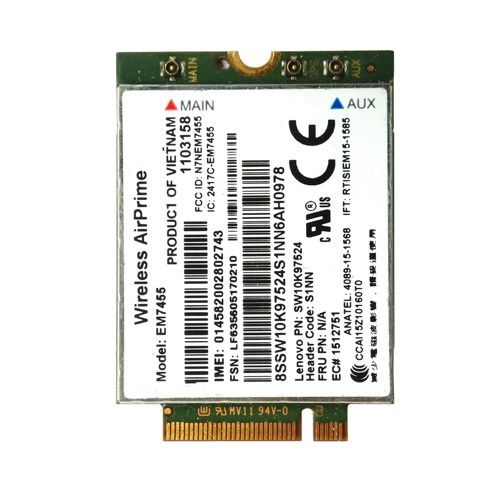 

EM7455 4G LTE Wireless Network Card M.2 WWAN 300Mbps For Lenovo ThinkPad X1
