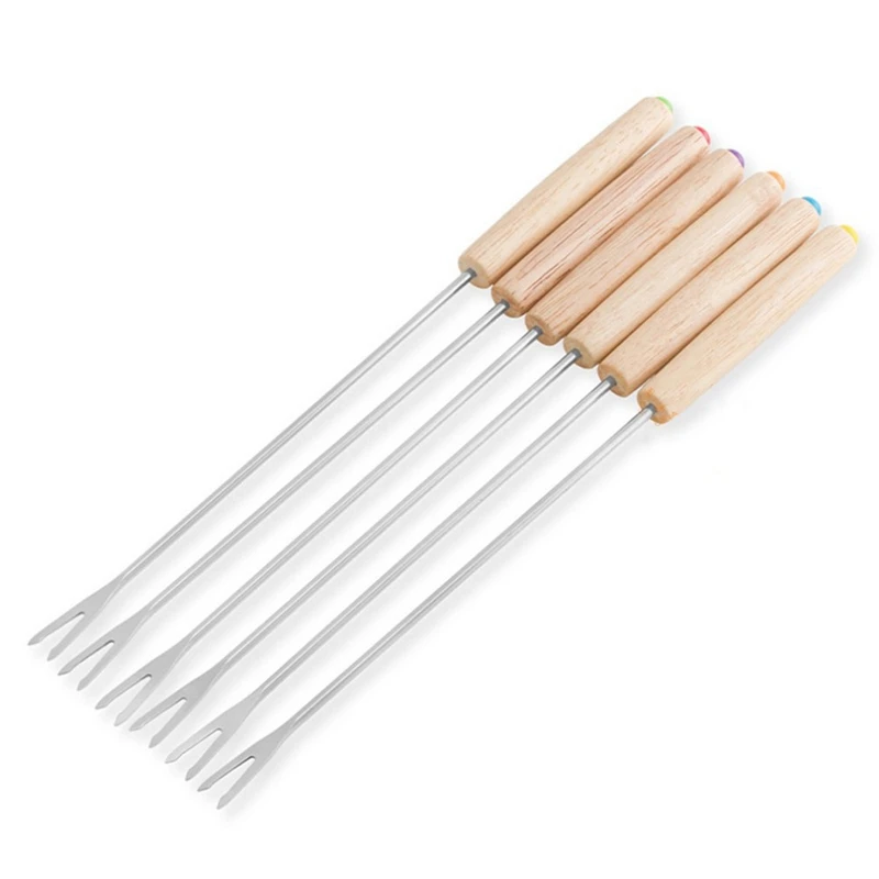 Нержавеющая сталь Вилка для шоколада горячий горшок вилки сыра вилка фруктов и