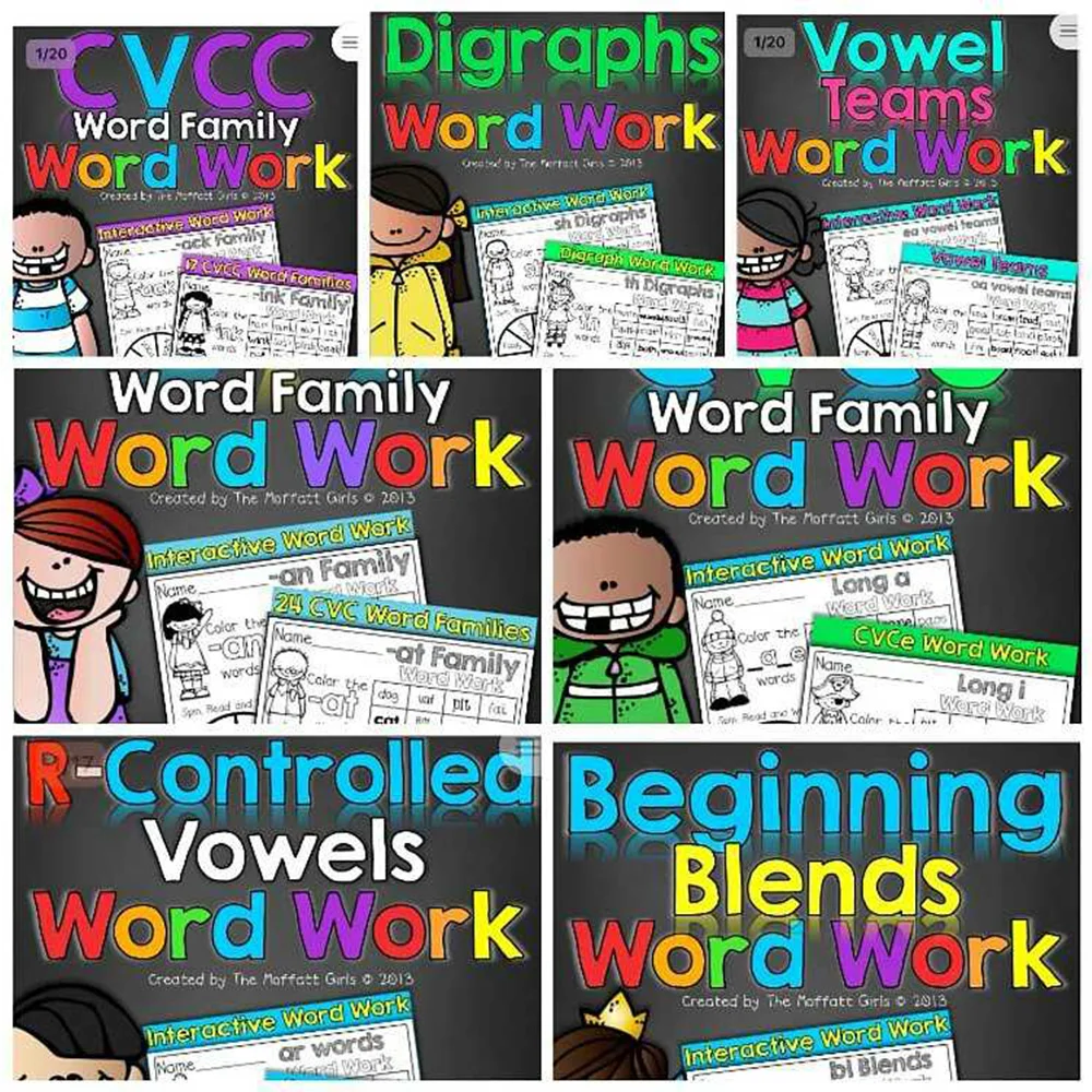 Интерактивная детская книга Phonics Обучающая на английском языке Cvce для