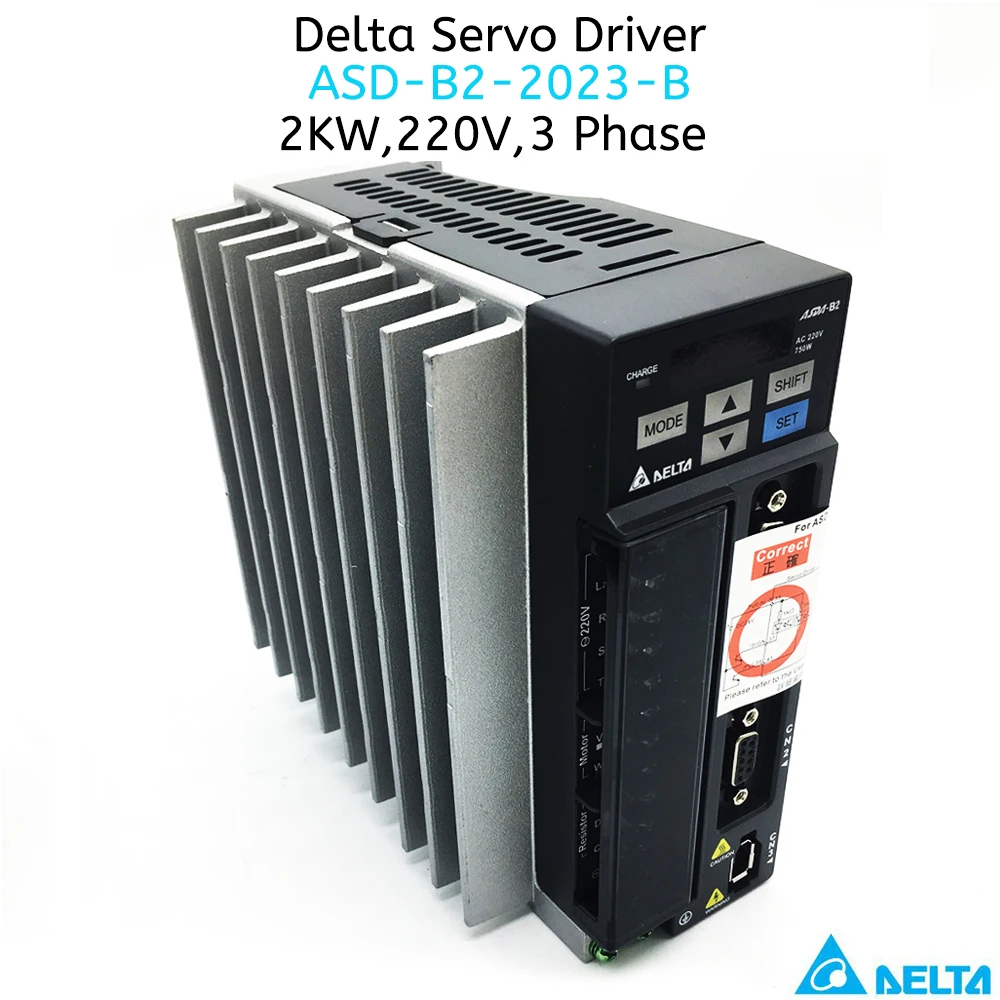 Delta 2KW 6.37NM 100 мм фланец серводвигатель переменного тока Привод комплект ASD B2 2023 B ECMA