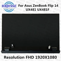 original 14 fhd 19201080 lcd for asus zenbook flip 14 ux481 ux481f laptop lcd panel touch screen assembly upper part