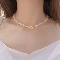 cowbread classic necklace for women irregular pearls freshwater clavicle chain french womens neck chain jewelry