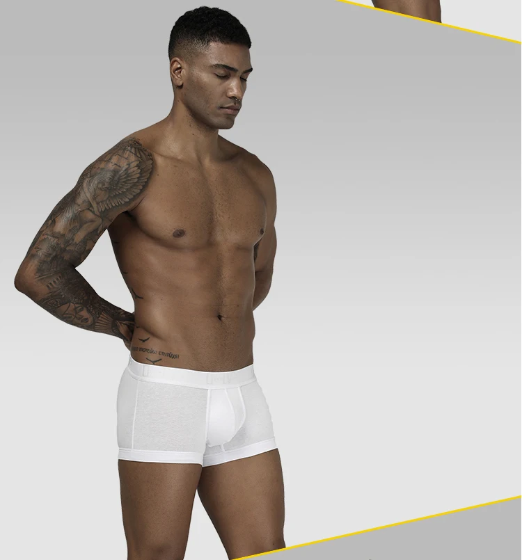 ORLVS Мужское нижнее белье пикантные трусы-боксеры хлопок Cueca Masculina дышащие мужские трусы Ropa Interior Hombre мужские трусы-боксеры U Pouch