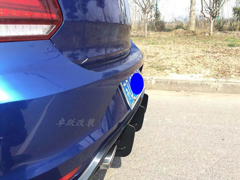 For Polo GTI Rear Lip Spoiler Trim Fins Shark Cover for Volkswagen VW 2015 2016 Bumper Protector Car Styling | Автомобили и