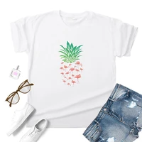 multicolor flamingo pineapple printed tee women chic ootd t shirt 17 colors s 3xl graphic tees women ulzzang harajuku shirt