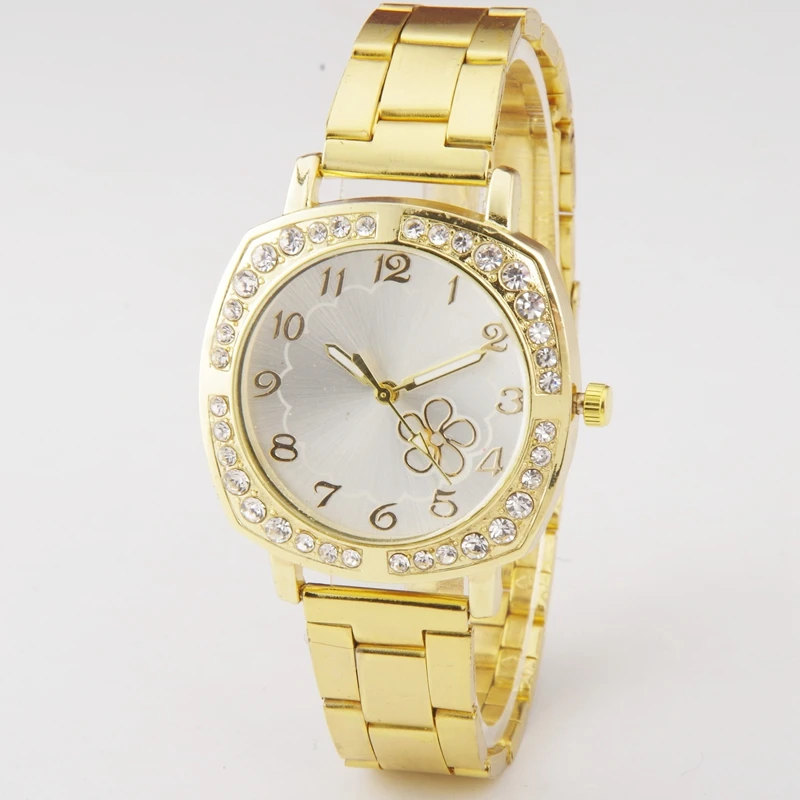 

Часы наручные женские кварцевые, модные золотистые повседневные, с квадратным циферблатом, с бриллиантами, из нержавеющей стали