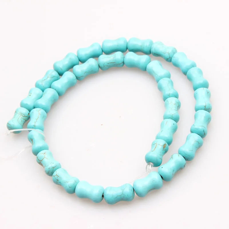

Искусственный камень 8x13мм бирюза Howlite кость свободные разделительные камни бусины DIY Браслеты ожерелье ювелирные изделия