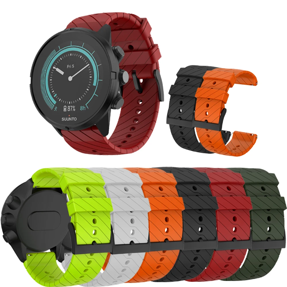 

24 мм спортивный мягкий силиконовый сменный ремешок для Suunto 7/9 Baro D5 HR Смарт-часы быстросъемный браслет удобный браслет
