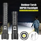 Светодиодный уличный фонарик XHP90, телескопический ручной светфонарь льник с телескопическим зумом, зарядка через USB, для кемпинга, автомобиля