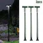 3 шт., стальная колонка, модель лэмблема, Трековый светильник, решетчатая мачта, мачта, светильник H0 лампа для платформы 123 мм, Трековый светильник, теплый белый