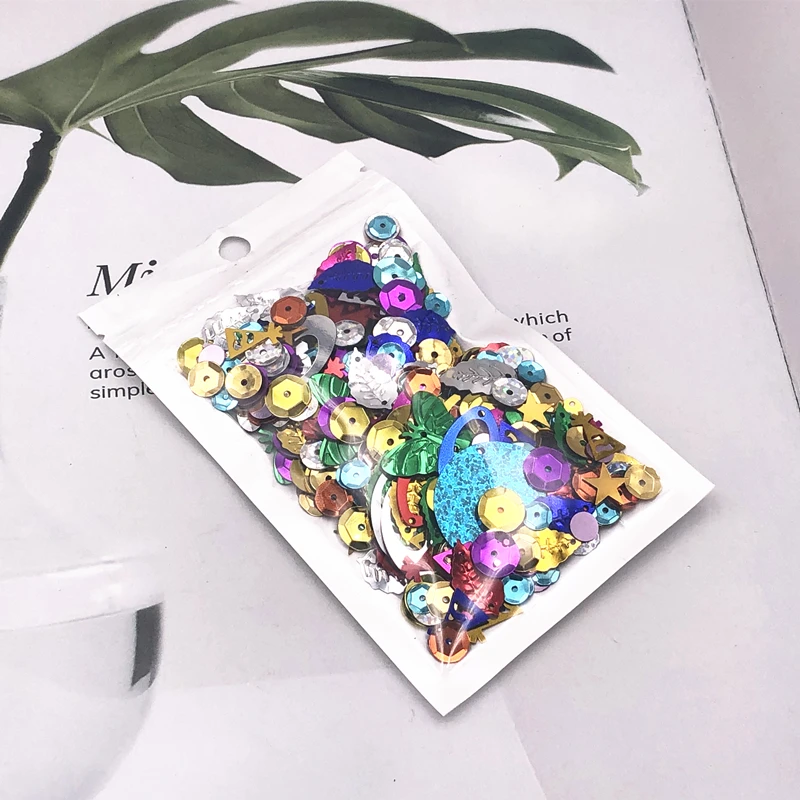 Блестки смешанных размеров/форм в виде хлопьев конфетти Листьев бабочек цветов